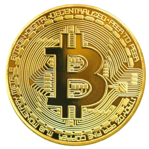 Golden Plated Bitcoin (Gift or Showpiece )